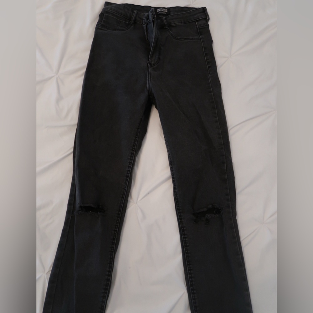 Black Zara ripped high waisted skinny Jeans